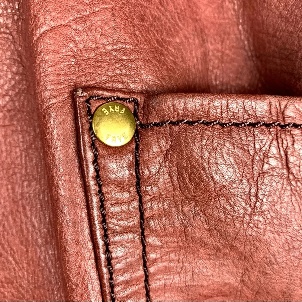 Frye Chestnut Red-Brown Leather Hobo Tote